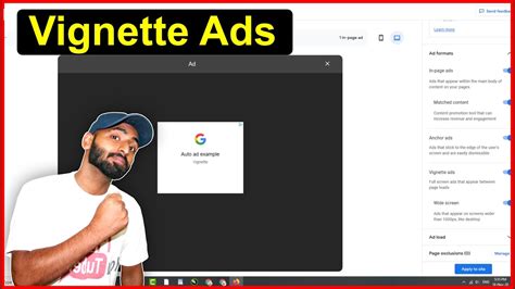 How to Setup Vignette Ads on Destop .